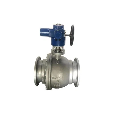 Zawór kulowy ze staliwa DN350 PN16 z kołnierzem elektrycznym i uszczelką metalową