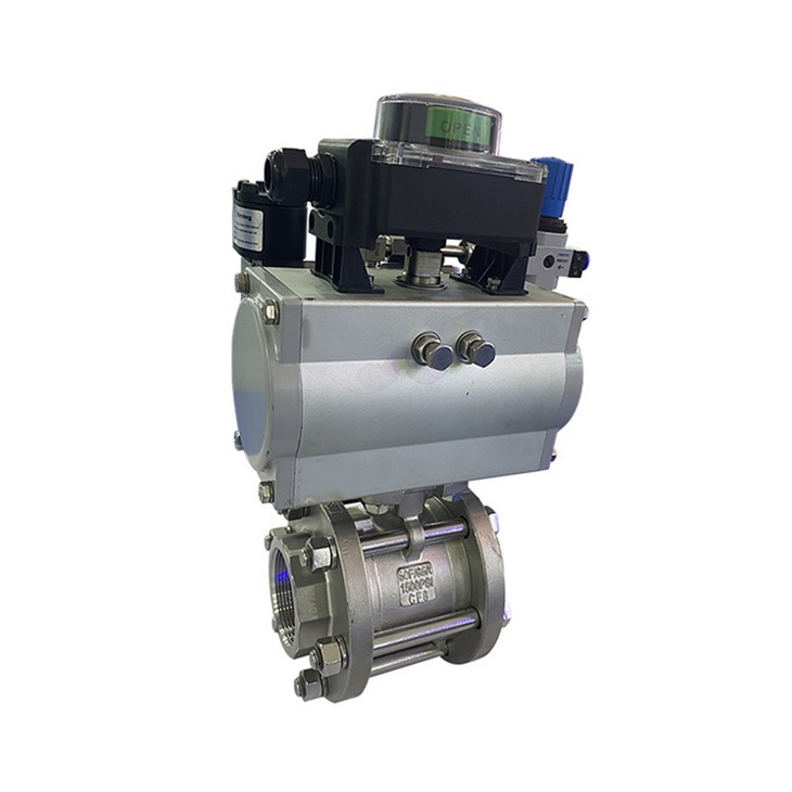 Pneumatic FNPT Ball Valve SS304 SS316 Class150